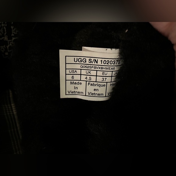 UGG Kristabelle Black Suede Sheepskin Fur Tall Winter Boots Size 6 - Picture 14 of 15